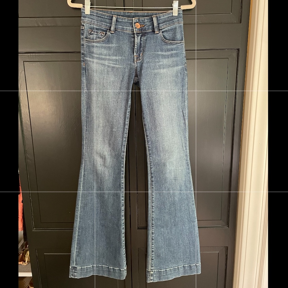 J Brand Long Wide Leg Flare Jeans